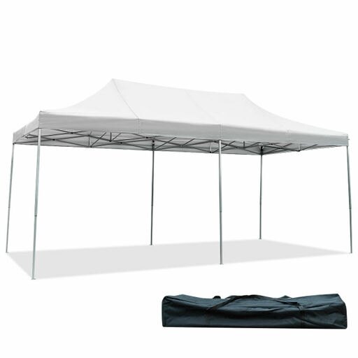 10 X 20 Instant Pop up Wedding Tent Folding Shelter Canopy Carry Bag White