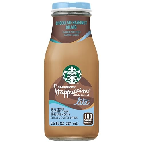 Starbucks Frappuccino Lite Chilled Coffee Drink Chocolate Hazelnut Gelato 9.5 Fl Oz