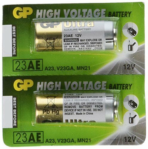GP 12V Alkaline Batteries - Size 23A - 2 Batteries