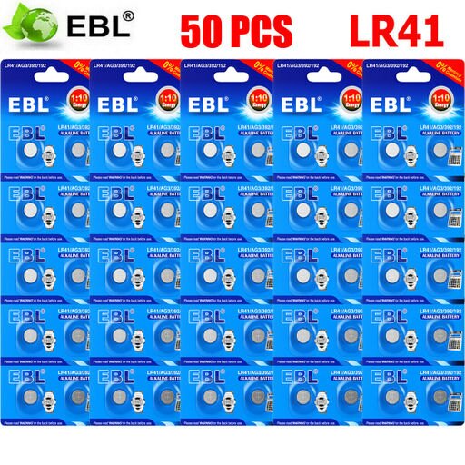 50x LR41 AG3 192 LR736 Battery 1.5V Alkaline Button Cell Watch Battery Batteries