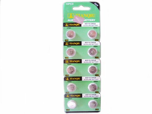 800 X TIANQIU AG10 389 LR54 SR54 SR1130W 189 L1130 SB-BU Alkaline Watch Battery