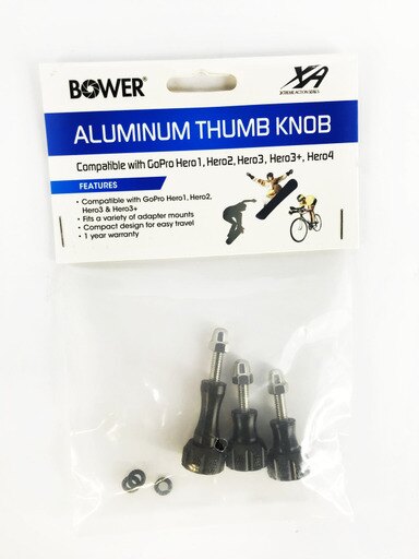 GoPro Hero1/2/3/3+/4 Mount Accessory (3) Aluminum Knob Thumb Screw #0492