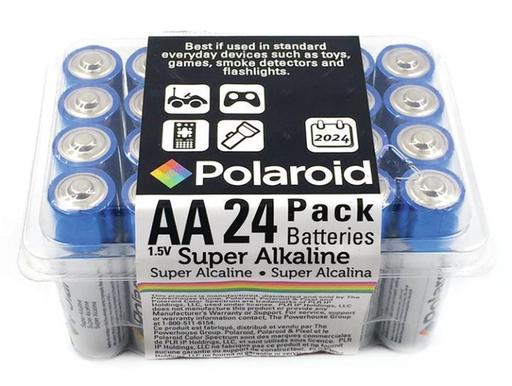 Polaroid AA Super Alkaline Batteries - 24 Pack PVC Reclosable EXPIRES 2024