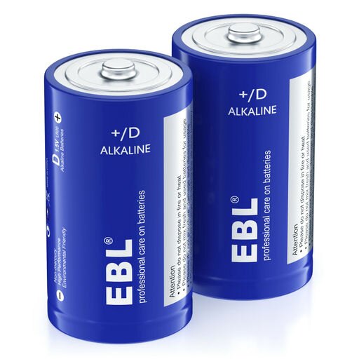 2PCS D Size Alkaline Batteries LR20 L20 D Cell High Capacity 20000mAh EXP 2029