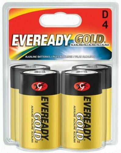 Battery Alkaline Gold 4-Pack/D