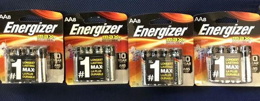 Lot of (4) 8-pks Energizer Max+PowerSeal Alkaline AA Batteries Exp. 2028