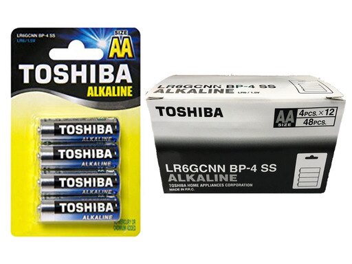 Toshiba AA LR6 E91 MN1500 1.5v Alkaline Batteries (48 Batteries)