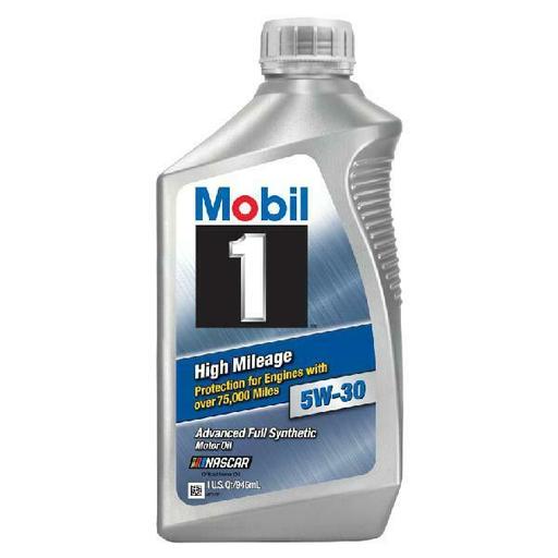 Mobil 1 High Mileage Full Synthetic Motor Oil 5W-30, 1 Qt.