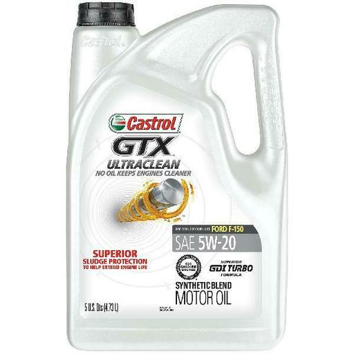 Castrol Gtx Ultraclean 5W-20 Motor Oil, 5 Qt.