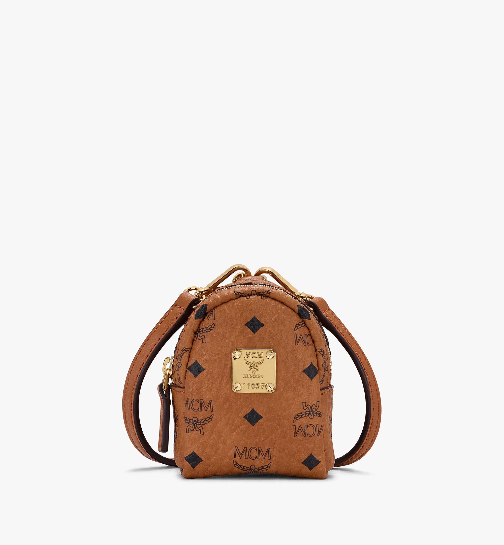 Backpack Charm with Crossbody Strap in Visetos