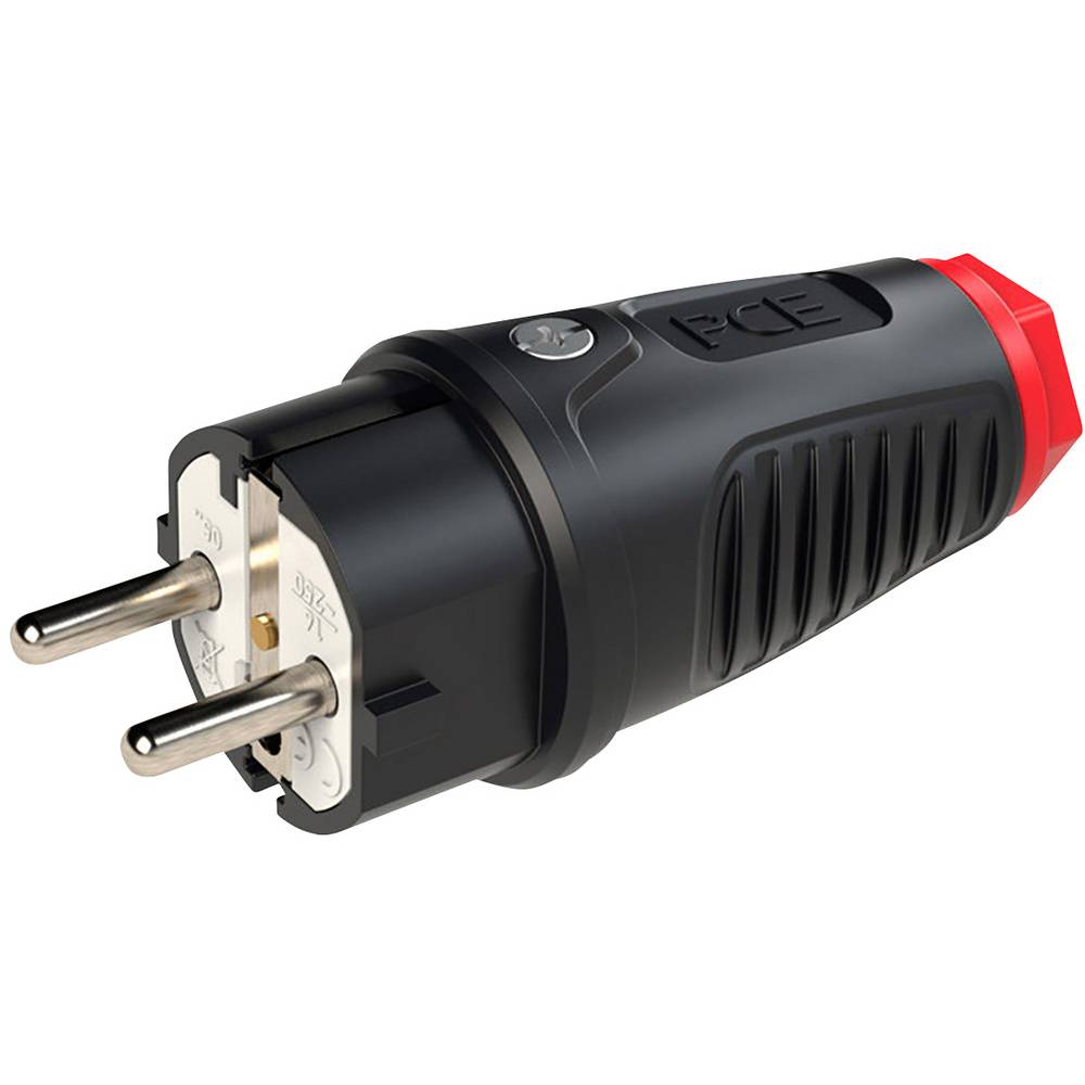 PCE PCE 0521-sr Safety Plug Black/Red IP54 250V Rubber/Thermoplastic