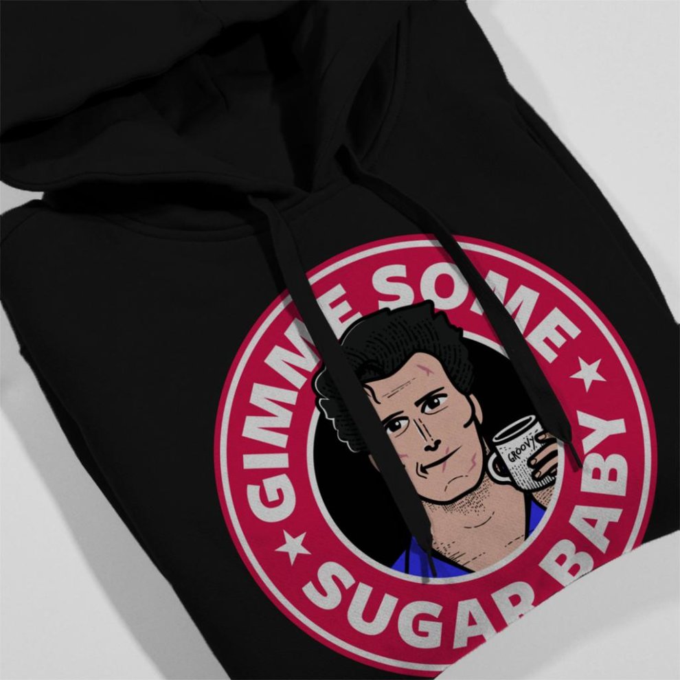 (X-Large (12-13 Yrs), Black) Gimme Some Sugar Baby Ash Army of Darkness Starbucks Logo Kid's Hooded Sweatshirt thumbnail