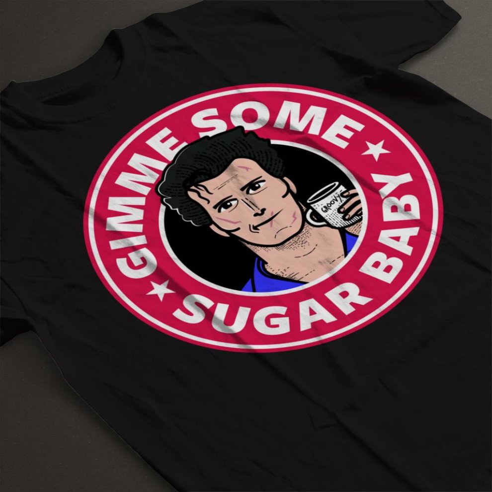 (X-Large (12-13 Yrs), Black) Gimme Some Sugar Baby Ash Army of Darkness Starbucks Logo Kid's T-Shirt thumbnail