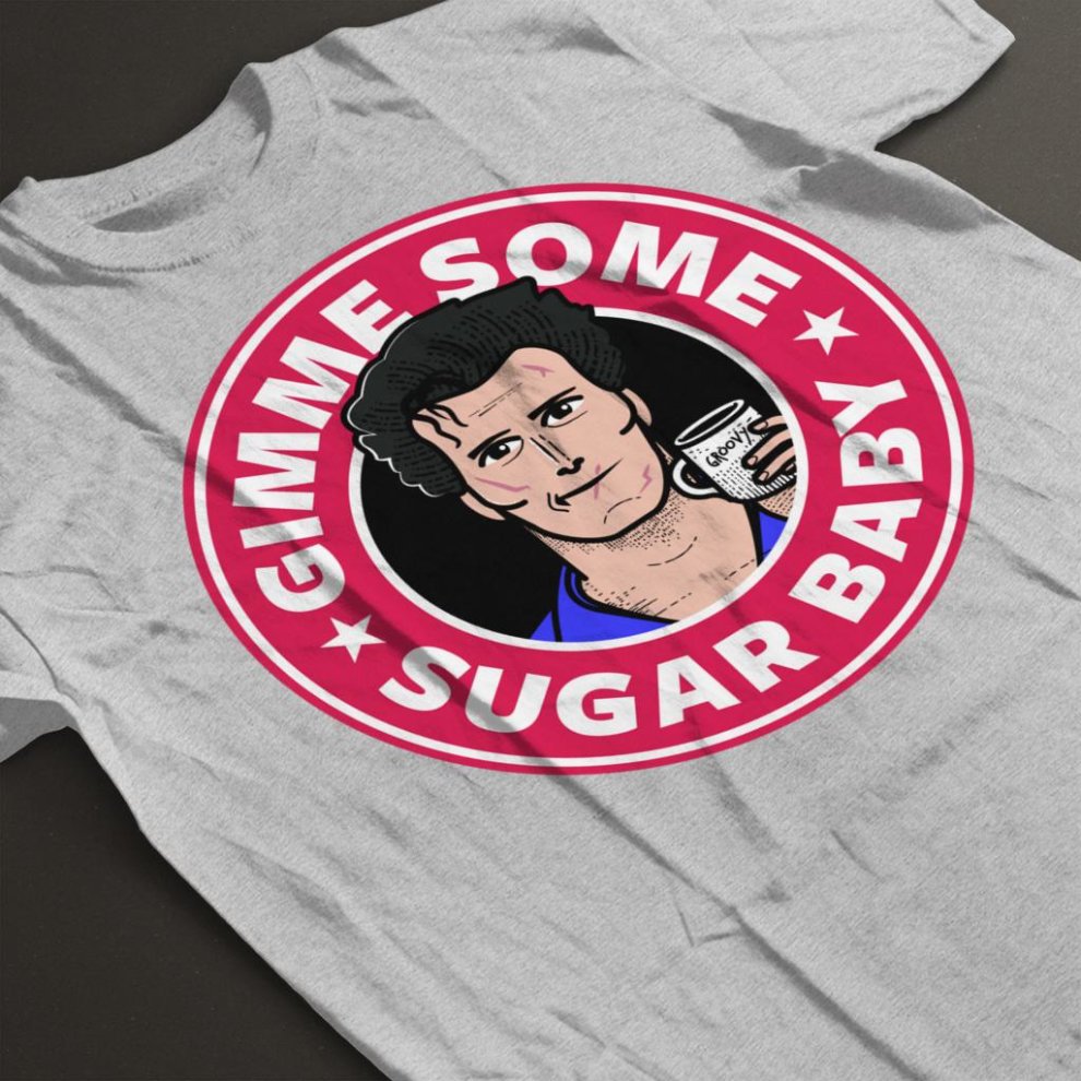 (X-Large (12-13 Yrs), Heather Grey) Gimme Some Sugar Baby Ash Army of Darkness Starbucks Logo Kid's T-Shirt thumbnail