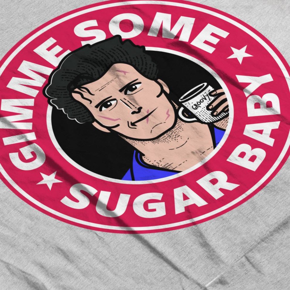 (X-Large (12-13 Yrs), Heather Grey) Gimme Some Sugar Baby Ash Army of Darkness Starbucks Logo Kid's T-Shirt thumbnail