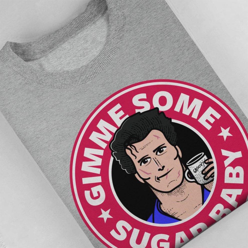 (X-Large (12-13 Yrs), Heather Grey) Gimme Some Sugar Baby Ash Army of Darkness Starbucks Logo Kid's Sweatshirt thumbnail