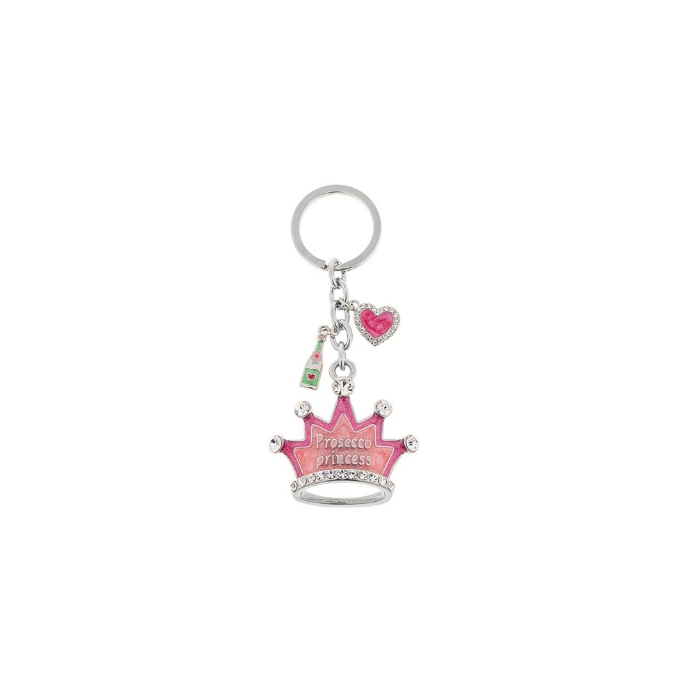 Equilibrium Stylish Enamel Keyring Charm Prosecco Princess