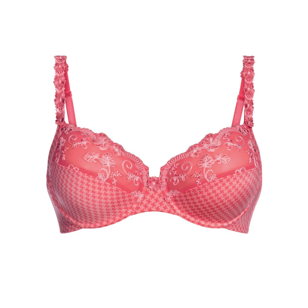 (Strawberry Red, 34G) Rosa Faia 5674-270 Women's Josephine Strawberry Red Underwired Full Cup Bra thumbnail