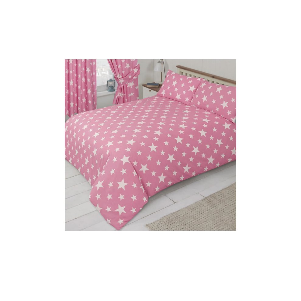 White Star, Pink Toddler Bedding