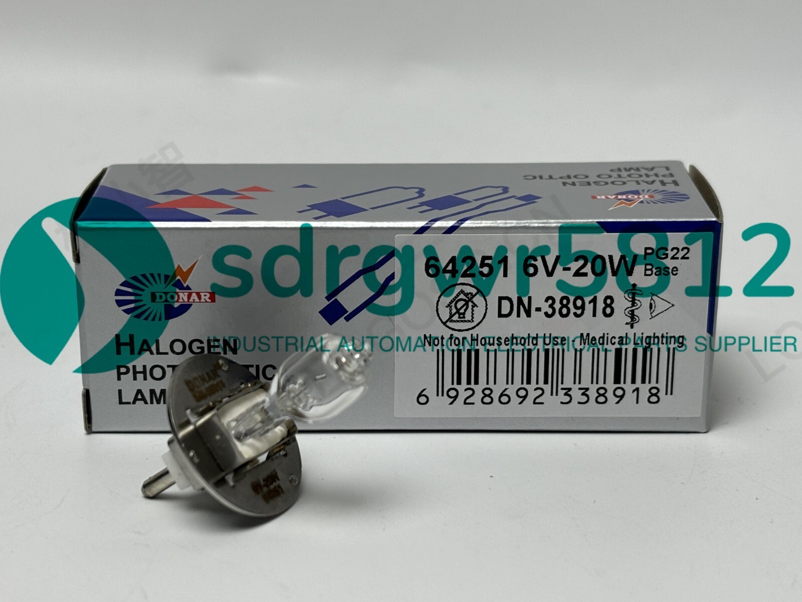 64251 6V20W PG22 Halogen Lamp Zeiss Slit Lamp Nikon Microscope Light Bulb 6V-20W thumbnail