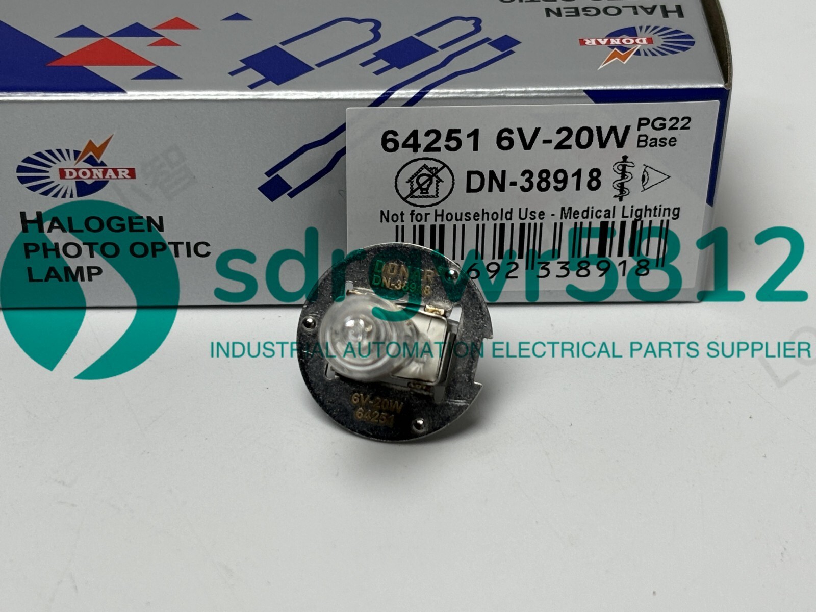 64251 6V20W PG22 Halogen Lamp Zeiss Slit Lamp Nikon Microscope Light Bulb 6V-20W thumbnail