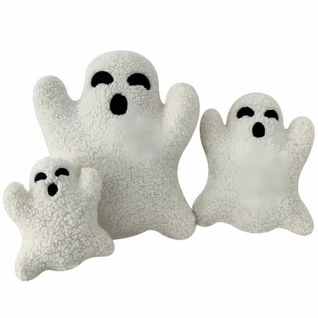 XIBUFE 2026 New Ghost Pillow Halloween Decorative Spooky Pillows Halloween Throw Pillows for Children Gift Ghost Shaped Pillow Cute Spooky Party Home 
