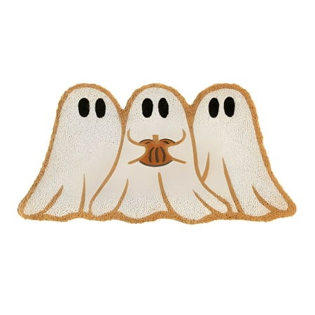 RLESO 2026 New Halloween Ghost Front Door Mat Outside Entrance Rug Outdoor Mats for Front Door in Cute Spooky Design Door Mat Indoor Entrance for Fall