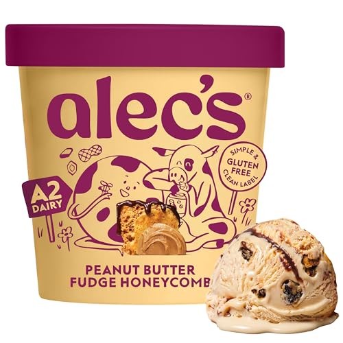 Alec's Peanut Butter Fudge Honeycomb Ice Cream - A2 Dairy, 14 Fl Oz
