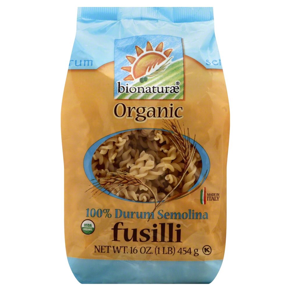 Bionaturae Organic 100% Durum Semolina Fusilli -- 16 oz