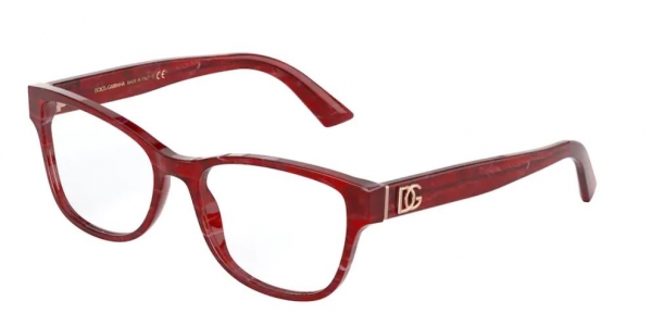 Dolce & Gabanna DG3326 3252 54 Bordeaux Marble Womens Rectangle Eyeglasses