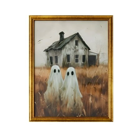 CCOCC 2026 New Ghosts 11X14 Frame Wall Decor Duo - the Humble Warrior Matching Framed Art Pair for Bedroom Office Entryway Spooky Display for Hallowee