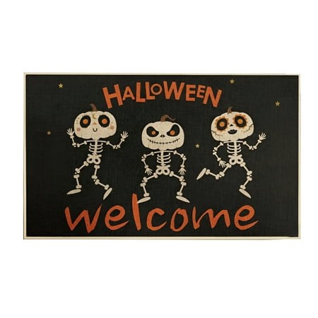 RLESO 2026 New Halloween Cute Ghost Door Mat Non Slip Bat Entrance Floor Mat Spider Home Decor 23.6 X 15.7In Rubber Kitchen Doormat for Fall Halloween