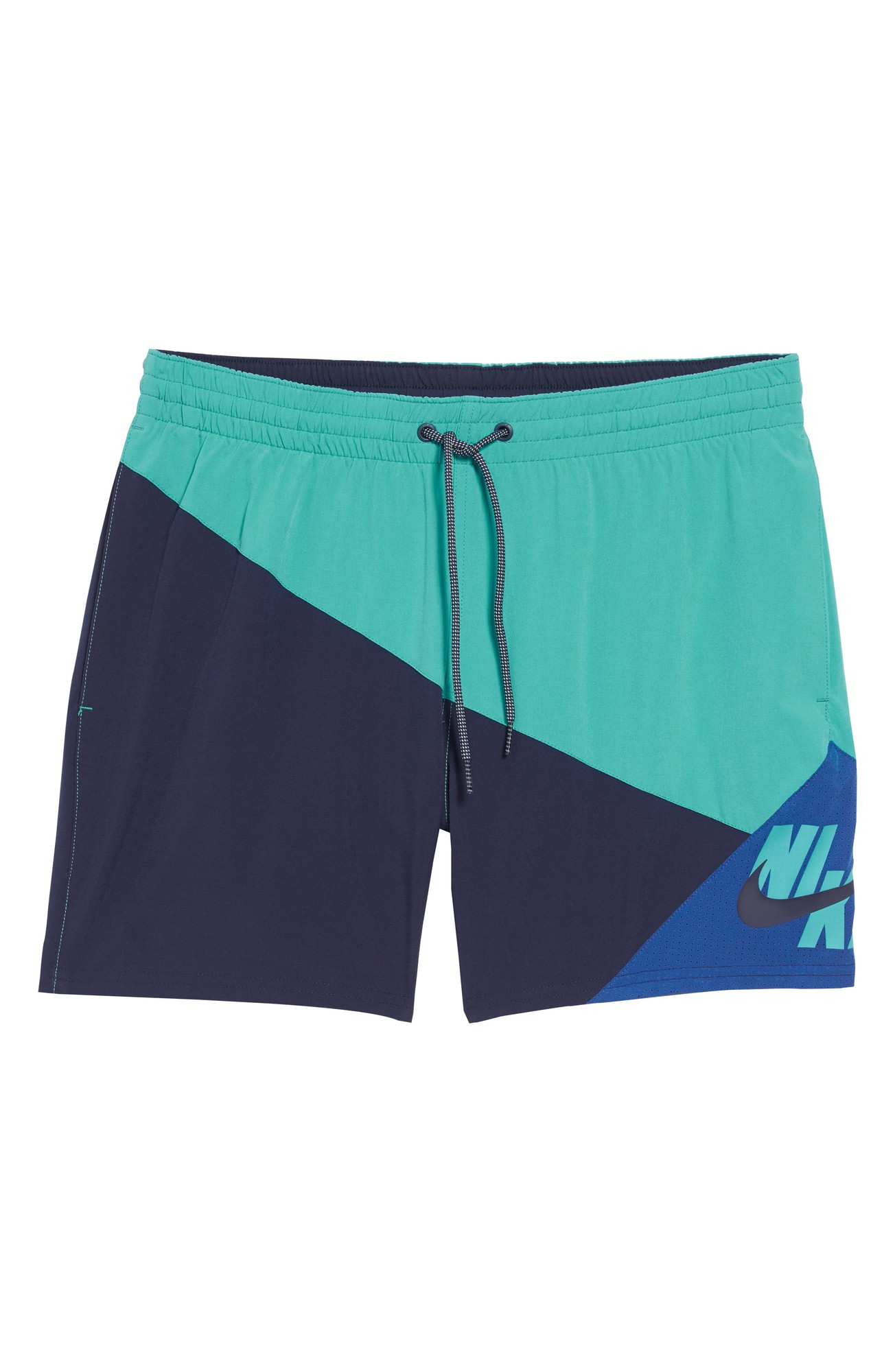 Nike Men's Logo Jackknife Volley Swim Trunks, XXL, Blue
