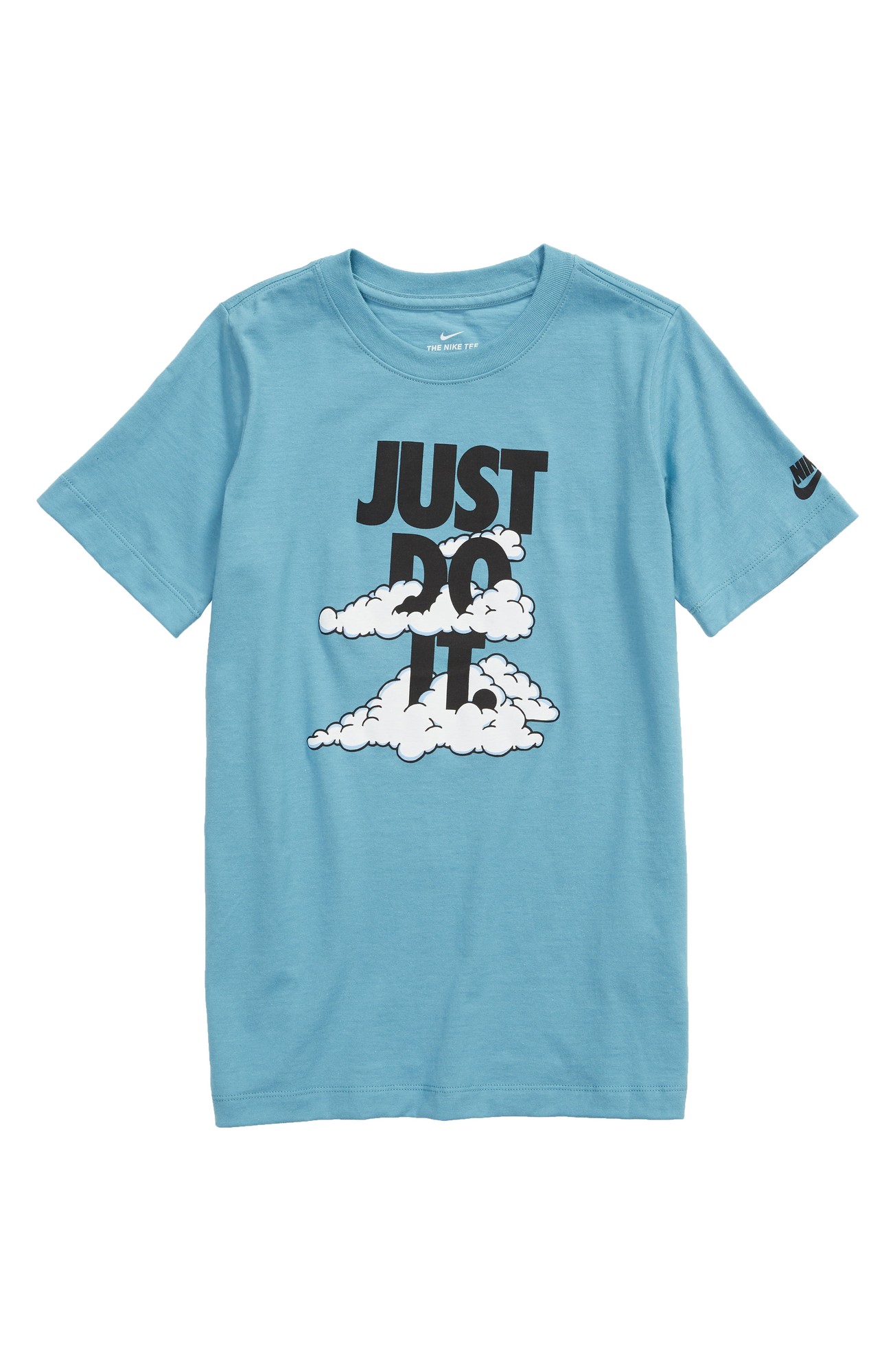 Boy's Nike Just Do It Clouds Graphic Tee, Size M (10-12) - Blue