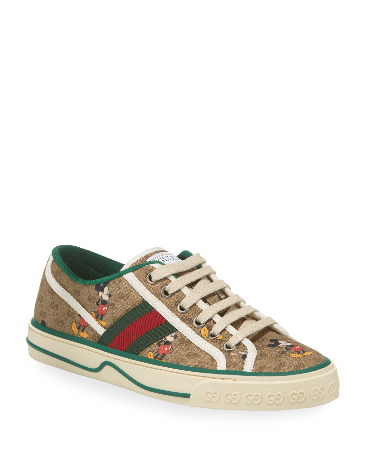 Gucci Women's Disney X Gucci Tennis 1977 Web Sneakers - 8530 Bei.e - Size 42 G