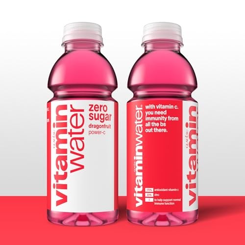 Vitaminwater Power-C Dragonfruit Zero Sugar, Flavored Water Beverage Bottles, 16.9 Fl Oz, 6 Pack thumbnail