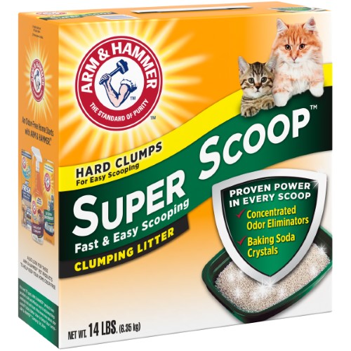 Arm & Hammer Super Scoop Clumping Litter with Baking Soda - 14 Lbs