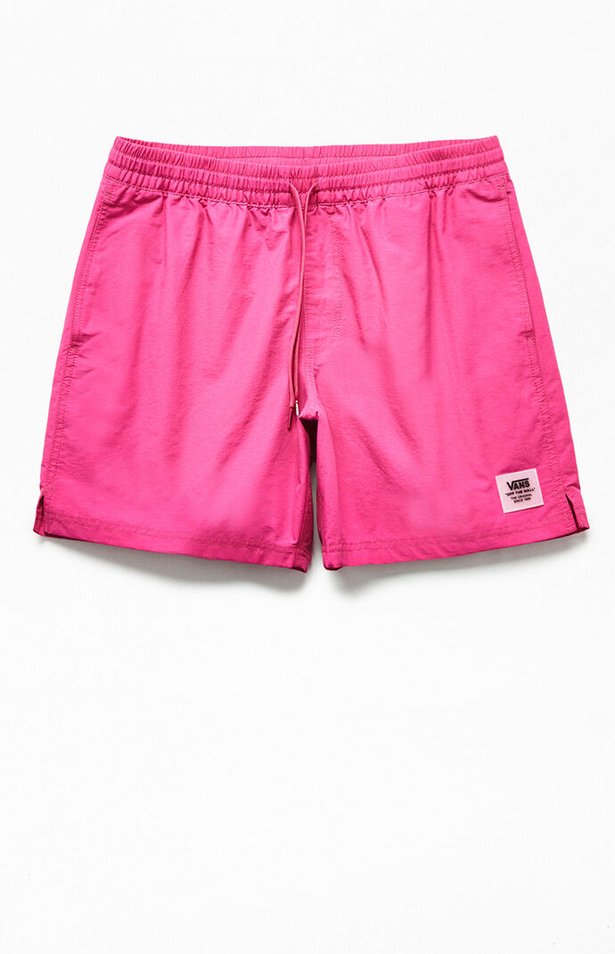 Vans Mens Pink Primary Volley Shorts Size Medium