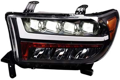 Alpha Owls LED Projector Headlights, Quad-Pro Series LED Projector Headlights in TBD, Black Housing thumbnail