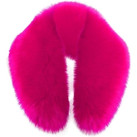 FIGT-Faux Fur Collar Women S Neck Warmer Scarf Wrap Detachable Hood Trim Replacement Scarf Shawl Wrap【0516】