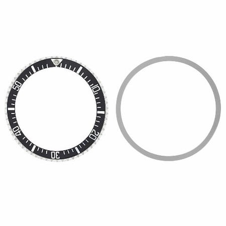 Bezel and Insert Rotating Bezel Kit for Military Submainer Plastic Black 5513