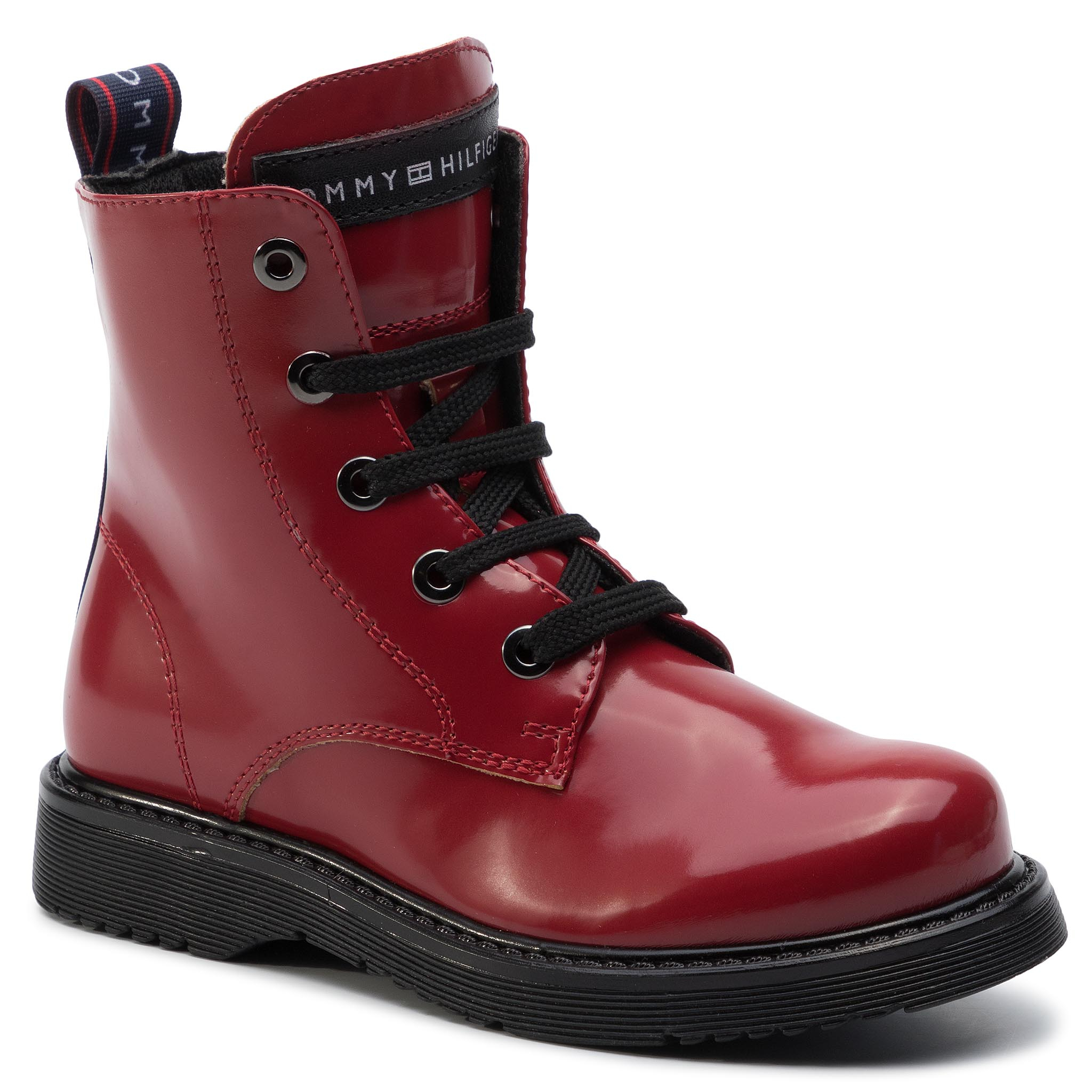 Cizme TOMMY HILFIGER - Lace-up Bootie T4A5-30445-0765 M Red 300