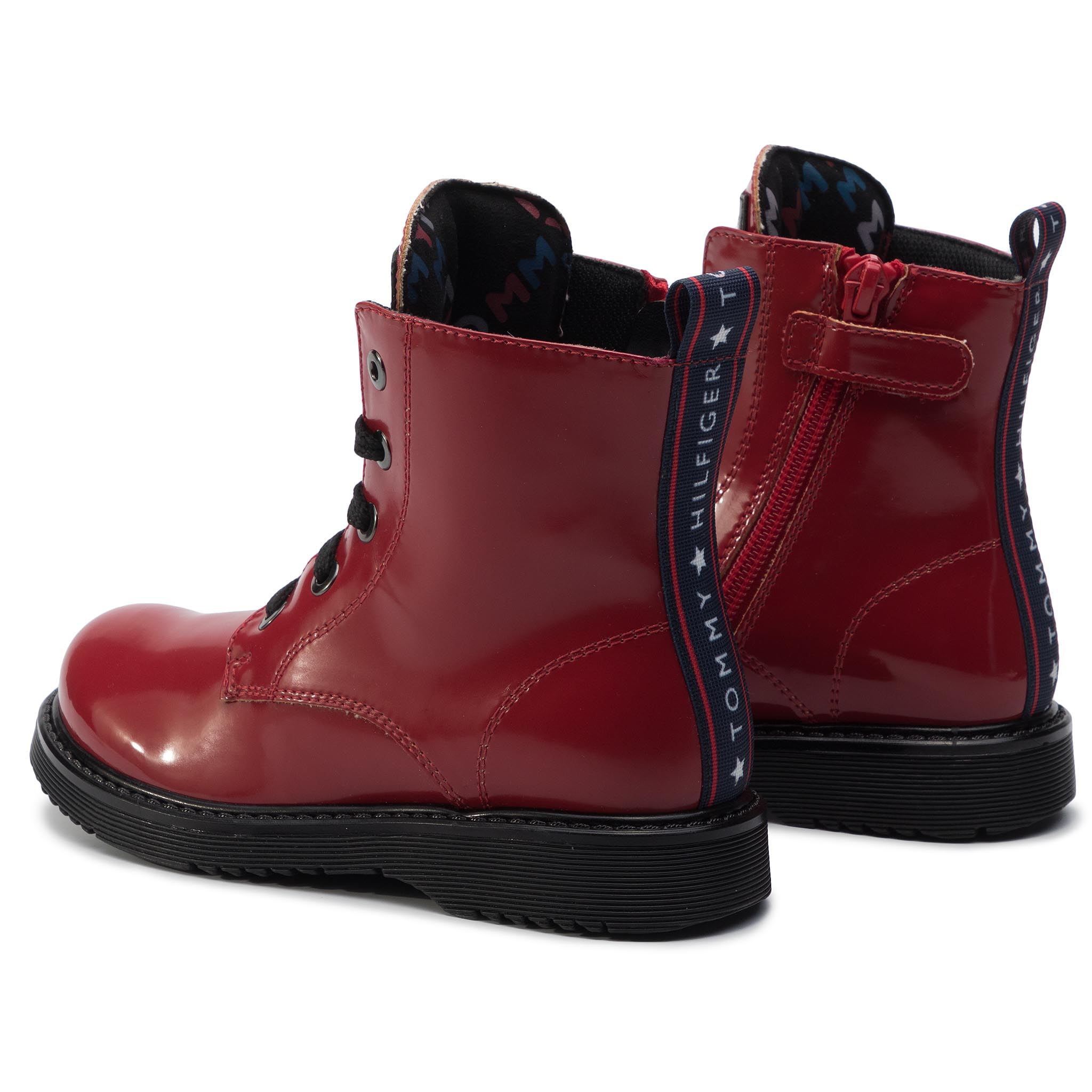 Cizme TOMMY HILFIGER - Lace-up Bootie T4A5-30445-0765 M Red 300 thumbnail