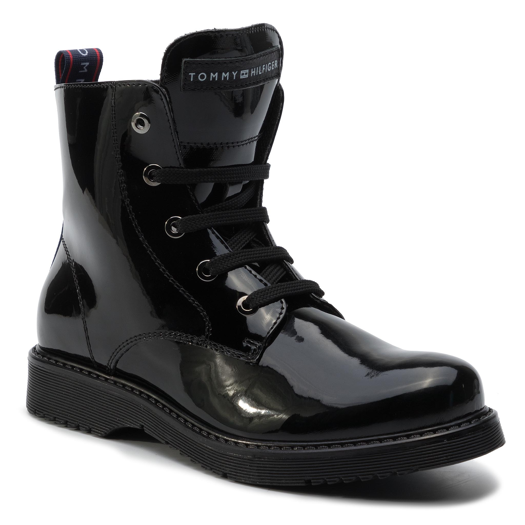 Tommy Hilfiger Botine Lace-up Bootie T4A5-30445-0765 D Negru