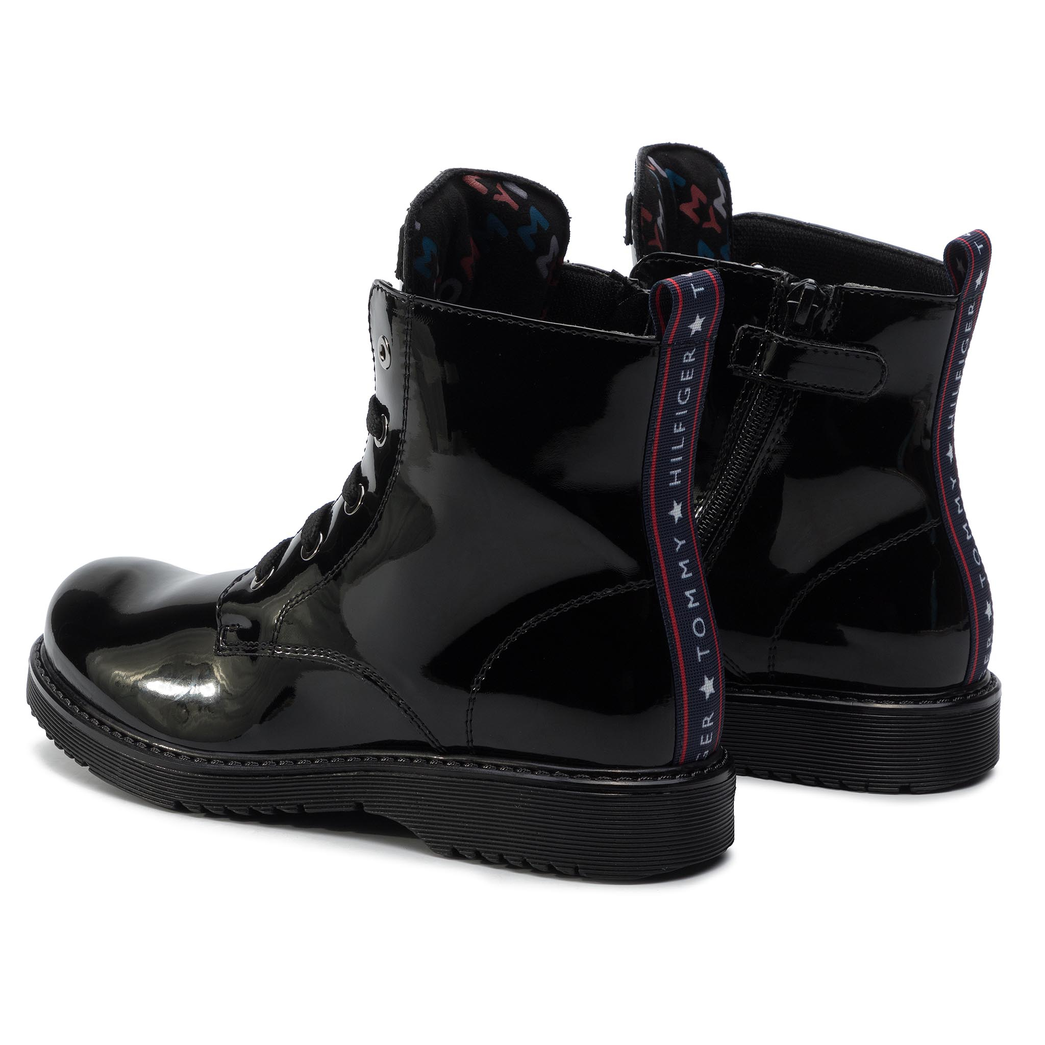 Tommy Hilfiger Botine Lace-up Bootie T4A5-30445-0765 D Negru thumbnail
