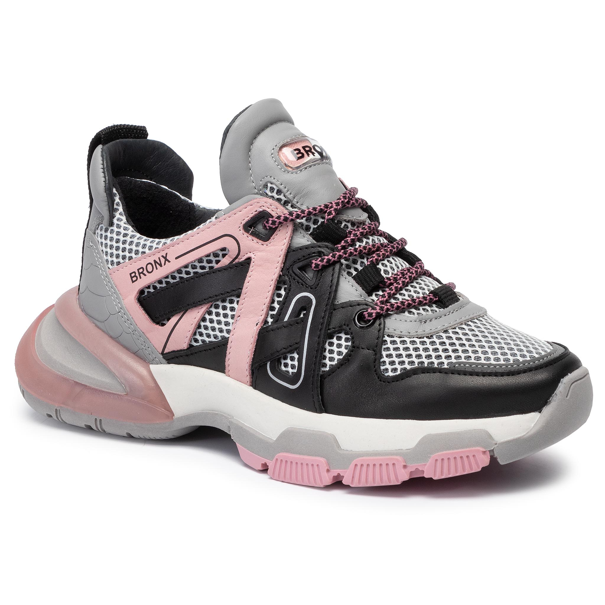 Снікерcи BRONX - 66285-AL BX 3251 Black/Grey/Blush 3251