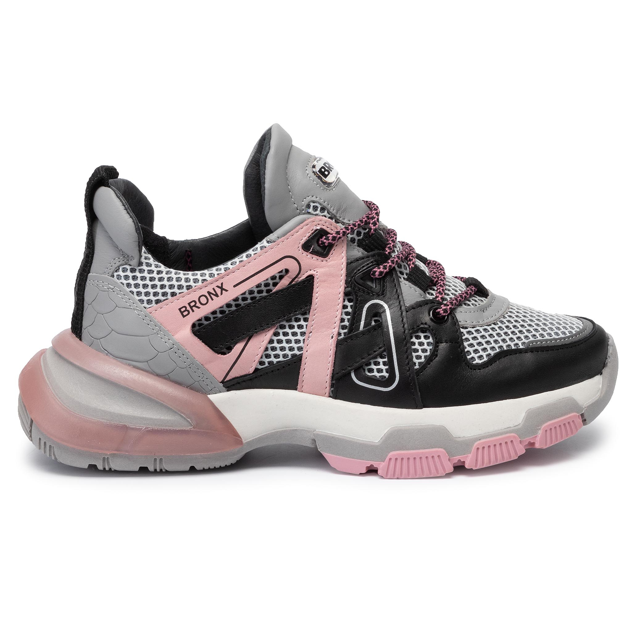 Снікерcи BRONX - 66285-AL BX 3251 Black/Grey/Blush 3251 thumbnail