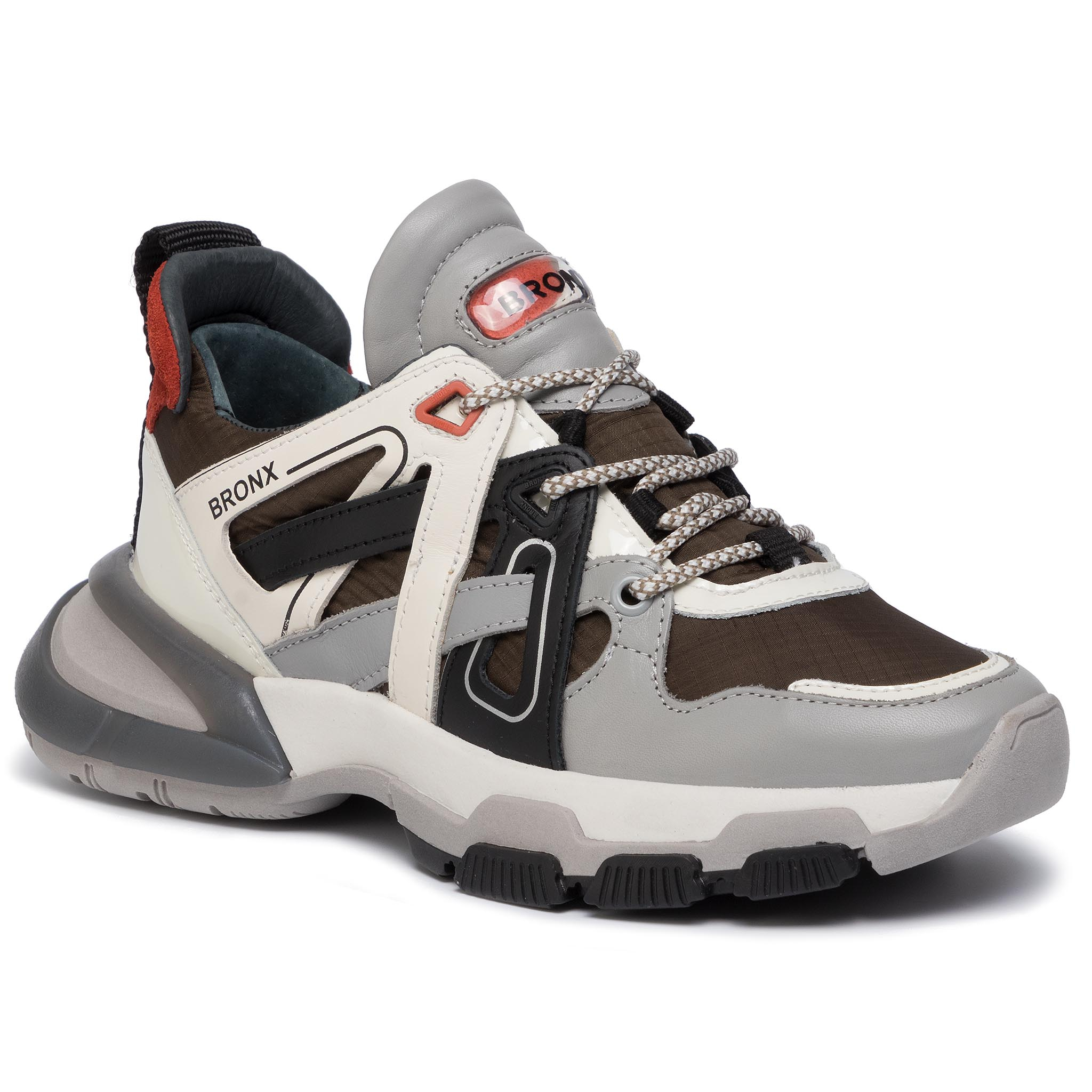 Снікерcи BRONX - 66285-AH BX 1621 Grey/O.White/Khaki/Rust 3252