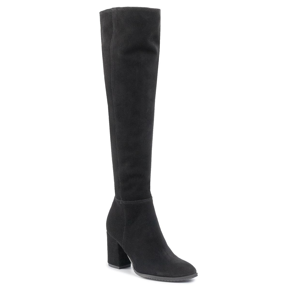 Cizme Lungi Muschetar ROBERTO - 2564 Czarny Welur
