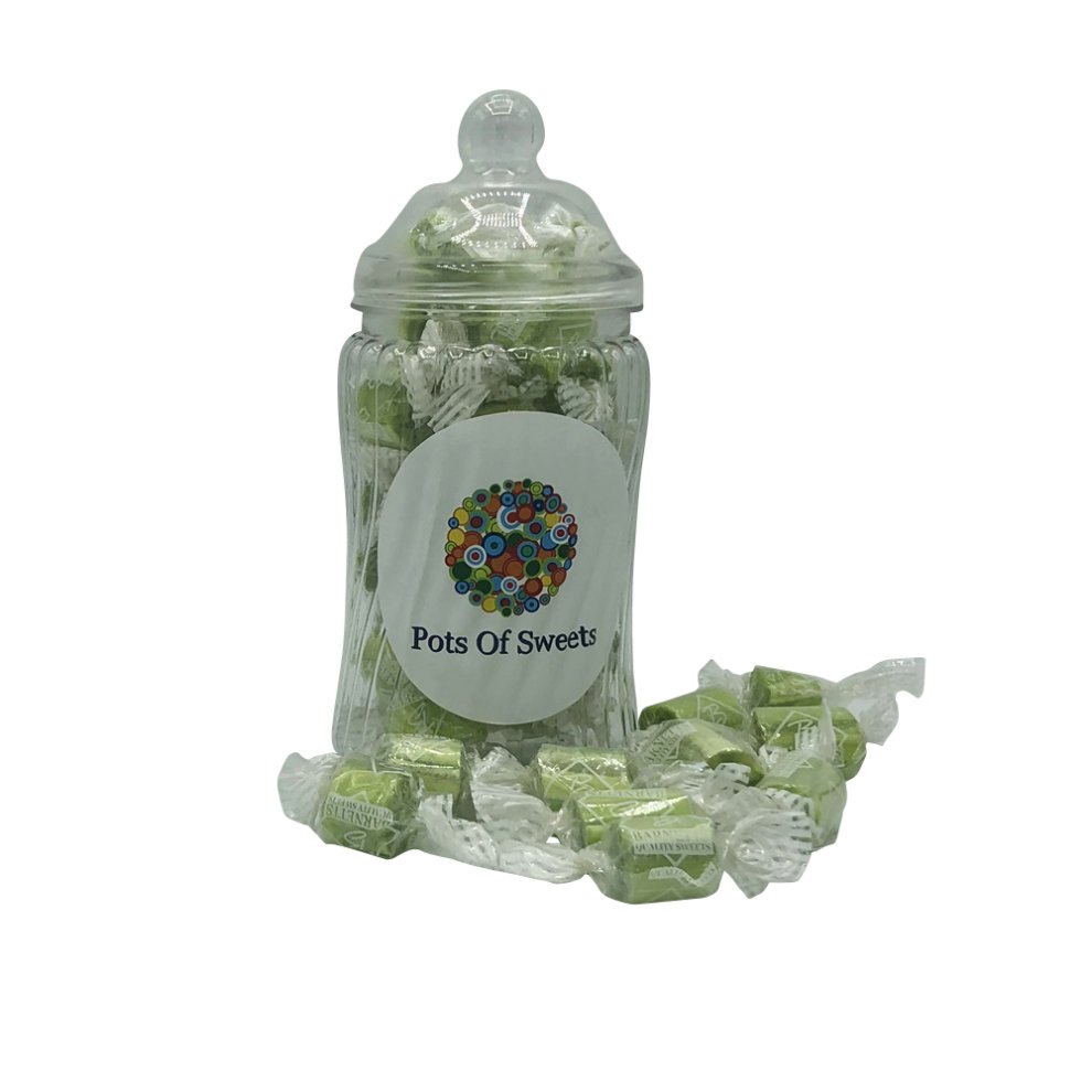 200g Spiral Jar of Sour Apple Rock